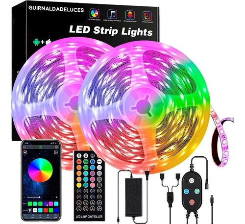 Tira Led Bluetooth 10mts Rgb Control X App + Audiorritmico