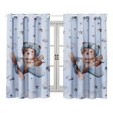 Cortina Quarto Infantil Menino 2.00 X 1.50 Estampada