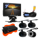 Kit Tela 7. Monitor 4 Camera De Ré Dvr Automotivo Cabo 10m