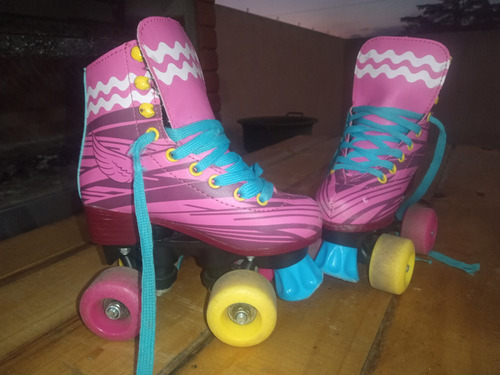 Rollers Skate Patines 4 Ruedas Niñas Con Freno Talle 30