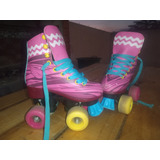 Rollers Skate Patines 4 Ruedas Niñas Con Freno Talle 30