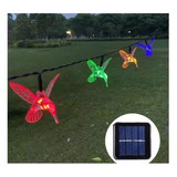 Guirnalda Solar Colibríes 30 Led 5 Metros Luz Calida