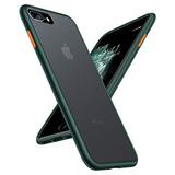 Funda Para iPhone 8 Plus Slim De Silicona Color Verde Negro