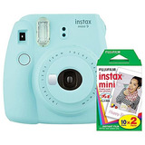 Camara Instantanea Fujifilm Instax Mini 9 Azul Hielo Con Paq