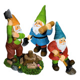 Mood Lab Gnomos De Jardn En Miniatura, Kit De 3 Piezas De Gn