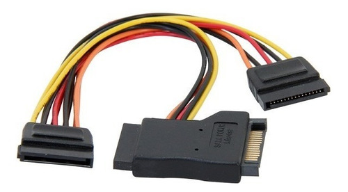 Cable Adaptador Sata I Ii 15pin Hembra 2x 15pin Macho