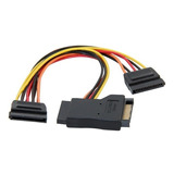 Cable Adaptador Sata I Ii 15pin Hembra 2x 15pin Macho