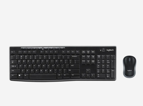 Combo Teclado E Mouse Sem Fio Logitech Mk270 Usb Abnt2 Preto