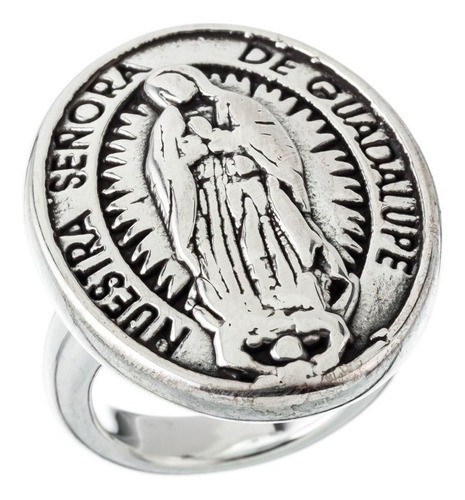 Anillo Inflado Plata 925 Virgen Guadalupe