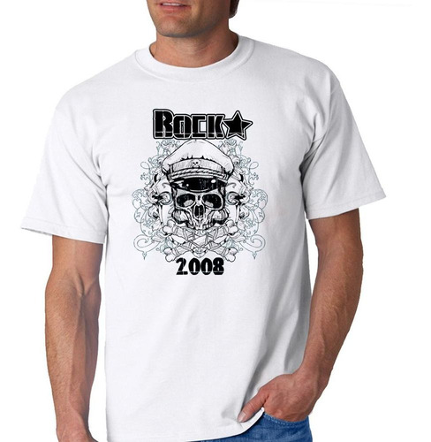 Remera De Hombre Rock 2008 Calavera Skull