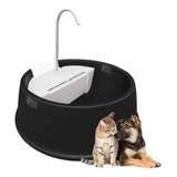 Fonte Bebedouro Gatos Cães Bivolt 1,5l Filtro Joy Elétrico Cor Quadrada - Preta 110v/220v