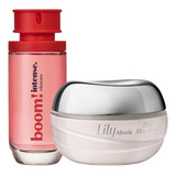 Combo Intense Boom + Creme Lily Acetinado Absolu Kit Presente Feminino O Boticário Fragrância Exclusiva