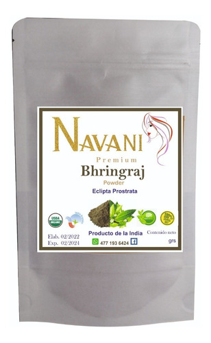 Bhringraj Powder Navani 100 % Natural Calidad Premium 50 Gr