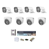 Kit Dvr 08 Canais Hikvision / 08 Cameras Colorvu / Hd 1tera