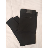 Pantalon Negro Corte Chino Chupín Elastizado Talle 40 