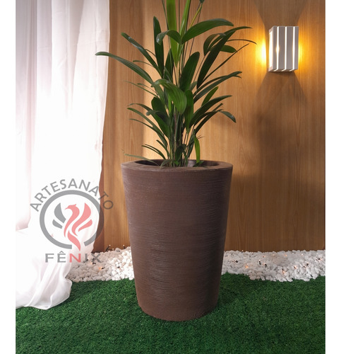 Kit 3 Vasos Decorativos Plantas Coluna Redonda Cone Pp P & M
