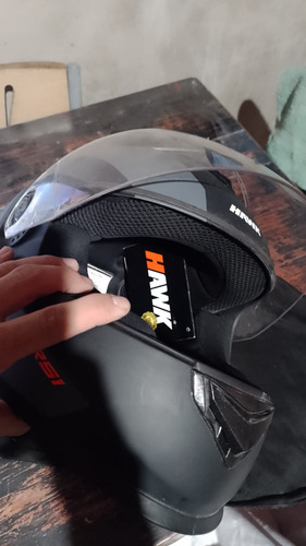 Casco Para Moto Integral Hawk Rs1- Talle S Naranja/gris/negr