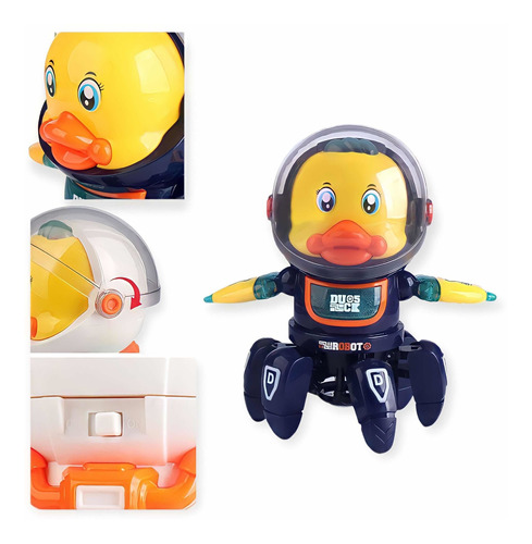 Pato Brinquedo Robô Astronauta Dançarino Com Sons E Luzes