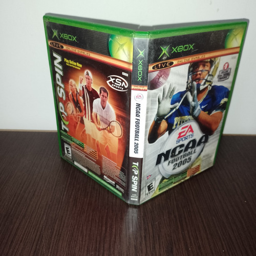 Top Spin Con Ncaa 2005 Xbox Clásico Completo Con Manual