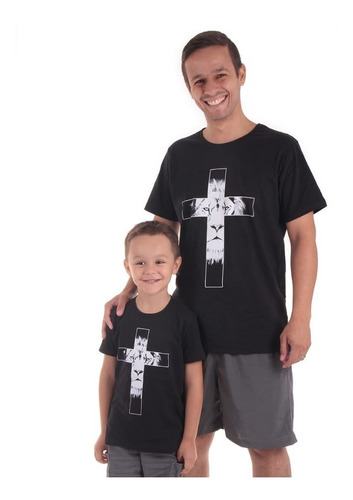 Kit 2 Camiseta Tal Pai Tal Filho Gospel Moda Evangelica Leão