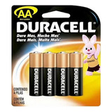 Pilha Duracell Alcalina Aa Pequena 4pcs