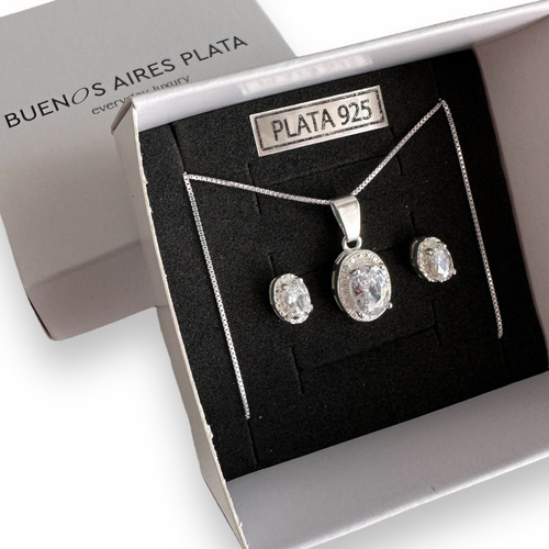 Cadena Plata 925 Dije Aros Susano Piedra Cubic Mujer Regalo