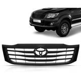 Rejilla De Frente Toyota Hilux 2011 2012 13 2014 15  Negra