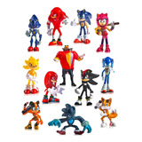 12 Peças De Bonecos De Ação Do Sonic The Hedgehog.