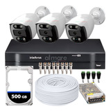 Kit Cftv 3 Câmeras Segurança Intelbras Residencial