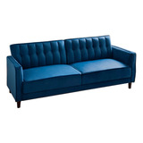 Sofa Cama Ninatzin Azul Mueble Pieza Sala Sofa Sillon