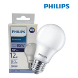 Lámpara Led Bulbo Philips 12w = 80w Cálido/frío- Pack X 10u