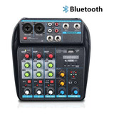 Placa De Sonido, 4 Canais, Misturador Bluetooth, Microfone C