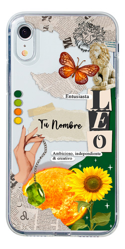 Funda Para iPhone Mujer Signo Zodiaco Leo Con Tu Nombre