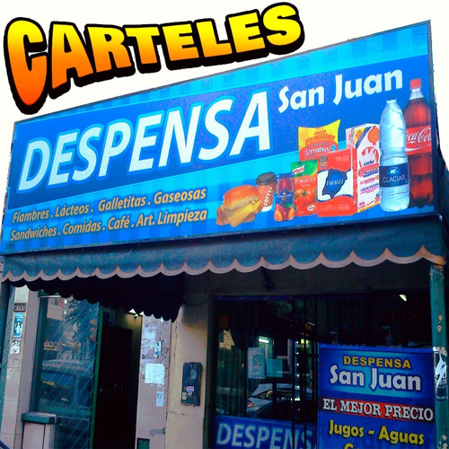 Cartel Lona + Diseño + Envio Gratis 4x1 M