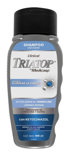 Shampoo Para La Caspa Triatop By Medicasp 400ml Limpieza Int