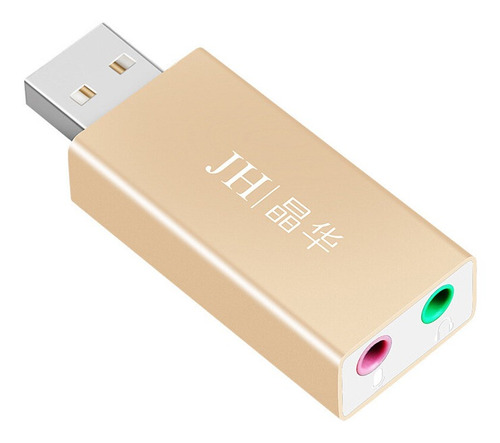 Tarjeta De Sonido Usb A 3.5 Mm Micrófono Audífono Jh01