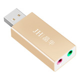 Tarjeta De Sonido Usb A 3.5 Mm Micrófono Audífono Jh01