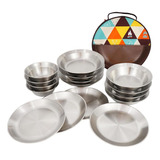 . 16 Unids / Set Platos Contenedor De Alimentos Portátil