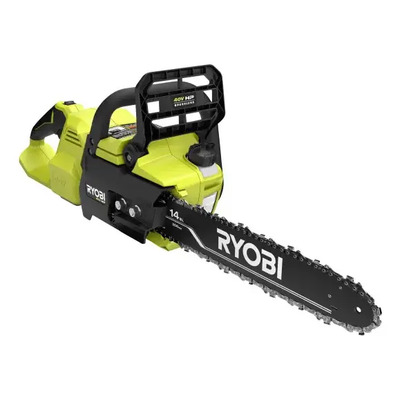 Motosierra Inalambrica Ryobi 14 , Incluye Bat Y Carg Color Verde Lima