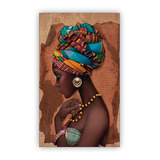 Quadro Decorativo Mulher Africana Negra Quarto Sala Hall