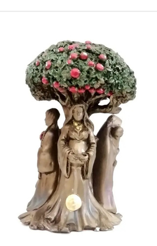 Hecate Wicca Triple Diosa Con Árbol De La Vida 14 Cms