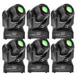 Kit 6 Moving Head Spot Led Osram 30w Globo+ Disco De Cor Dmx