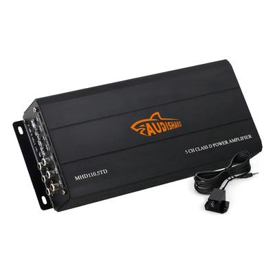 Amplificador De Audio Para Auto 5 Canales Clase D 3000w Audishako Mhd110.5td Para Carro 220w Rms 2 Ohm X 4 + 900w Rms 1 Ohm X 1, Max Power: 3000w, Color Negro | Meses sin interés