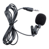 Mini Microfone De Profissional Plug P2 Celular Youtubers Cor Preto
