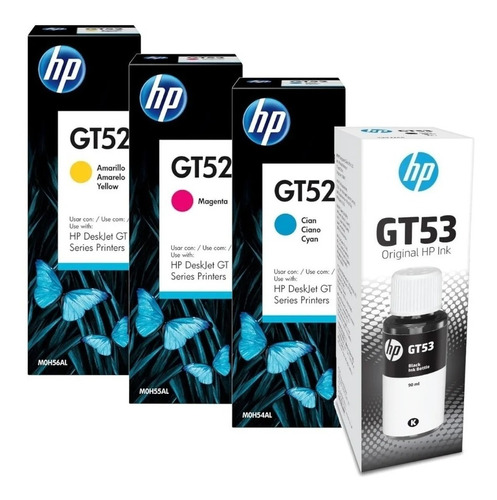 Combo Tinta Hp Gt51 Gt52 Original Deskjet Gt5820 Sist Cont