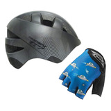 Casco Gw Dragonfly Ajustable Con Guante Niño Niña Bicicleta 