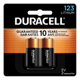 Bateria De Litio Duracell Cr123a 3v, Paquete De 2 Unidades
