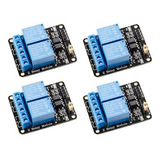 Modulo De Rele Qunqi 4pcs 5v 2 Canales 5v Con Optoacoplado