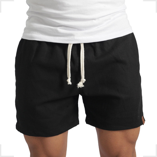 Short Linho Mauricinho Premium Masculino Bermuda Praia Verão