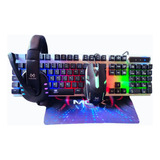 Teclado Mouse Fone De Ouvido Gamer Pc 4 Em 1 Jogue Fifa 23